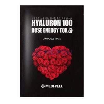 MEDI-PEEL Hyaluron 100 Rose Energy Tox Ampoule Mask / Тканевая детокс-маска с экстрактом розы